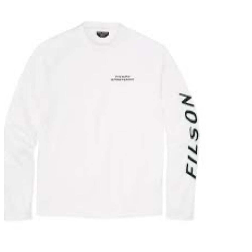 FILSON Sportsman Mens S White Barrier T-Shirt Long Sleeve Base Layer Outdoors